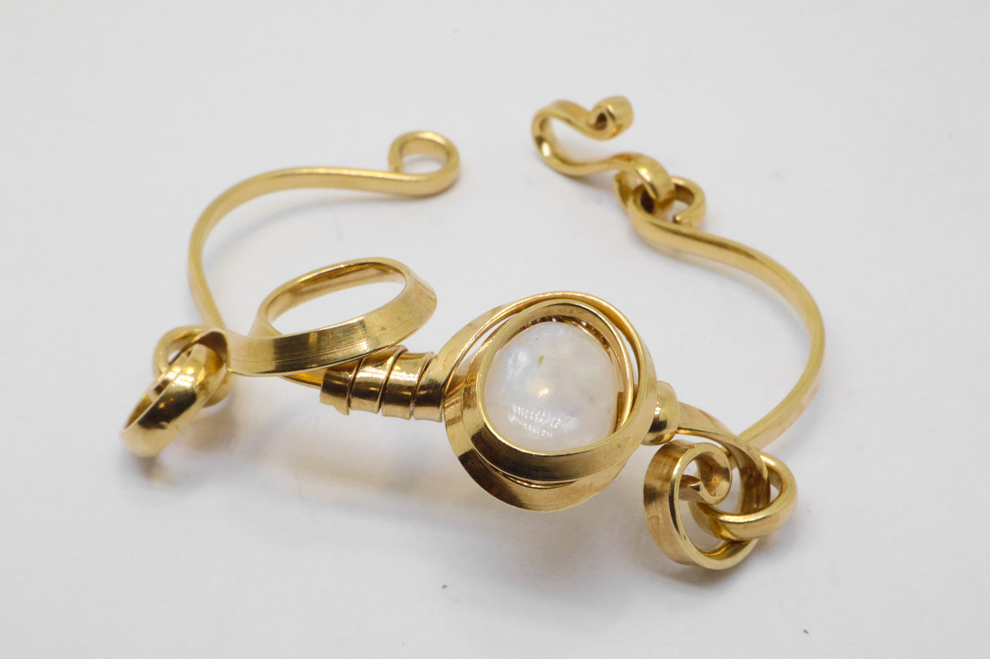 Gala Moonstone Gold Plated Sterling Silver Bracelet