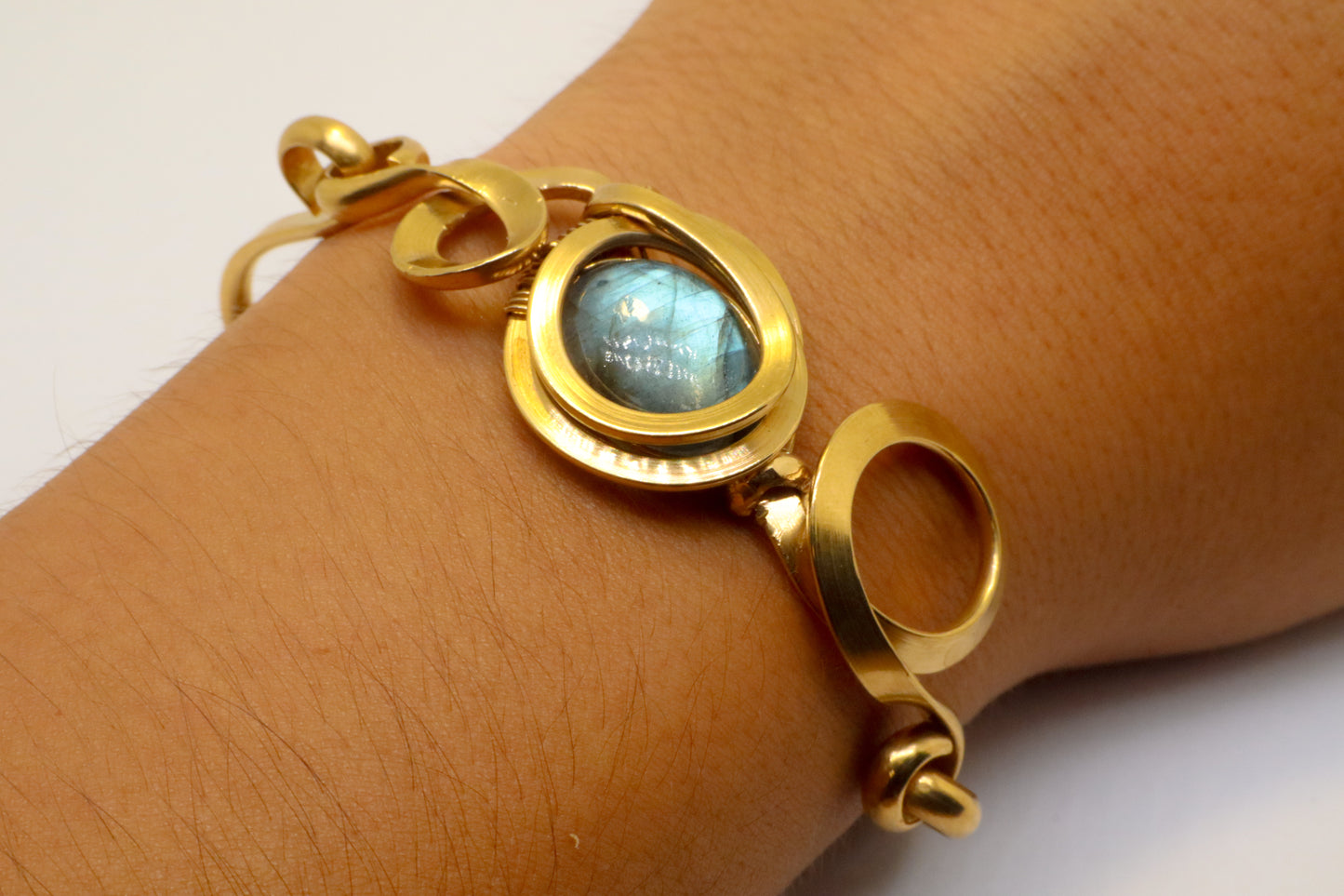 Gala Labradorite Gold Plated Sterling Silver Bracelet