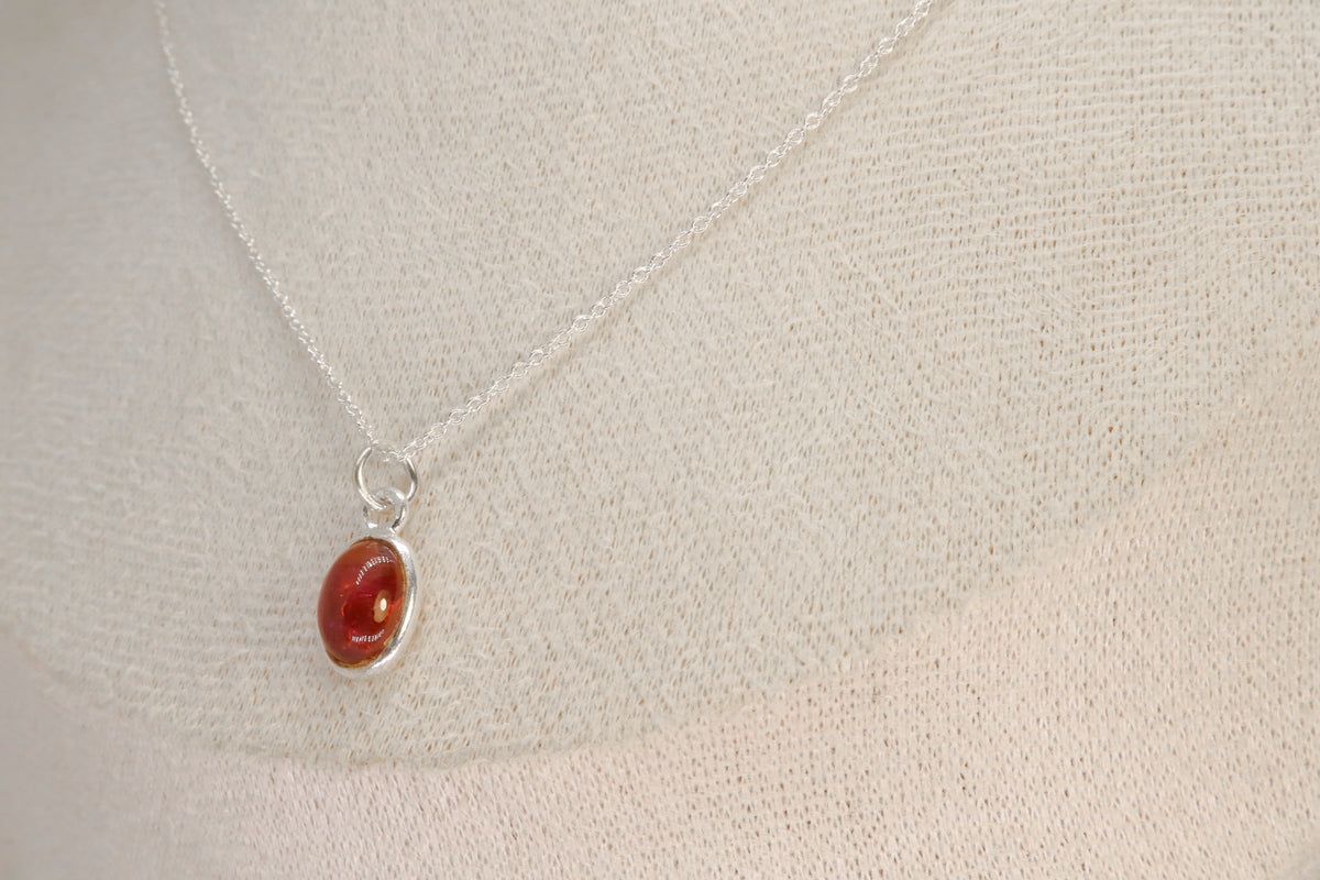 Pink Tourmaline Sterling Silver Necklace