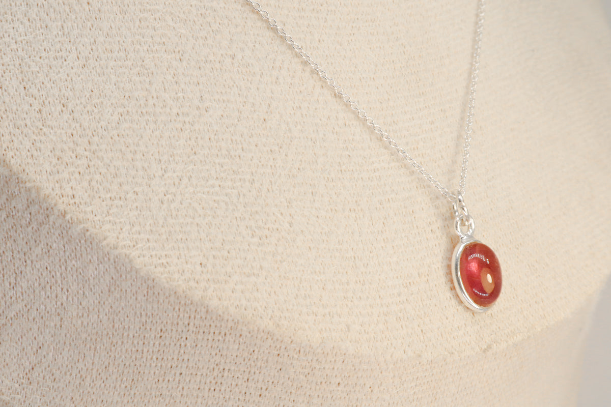 Pink Tourmaline Sterling Silver Necklace