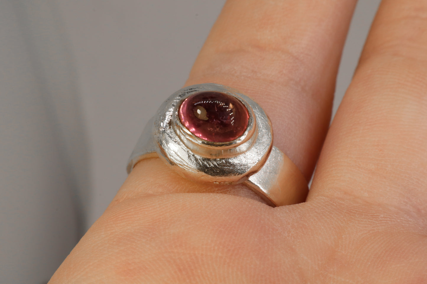 Cosmic Pink Tourmaline Ring 9.99 Silver