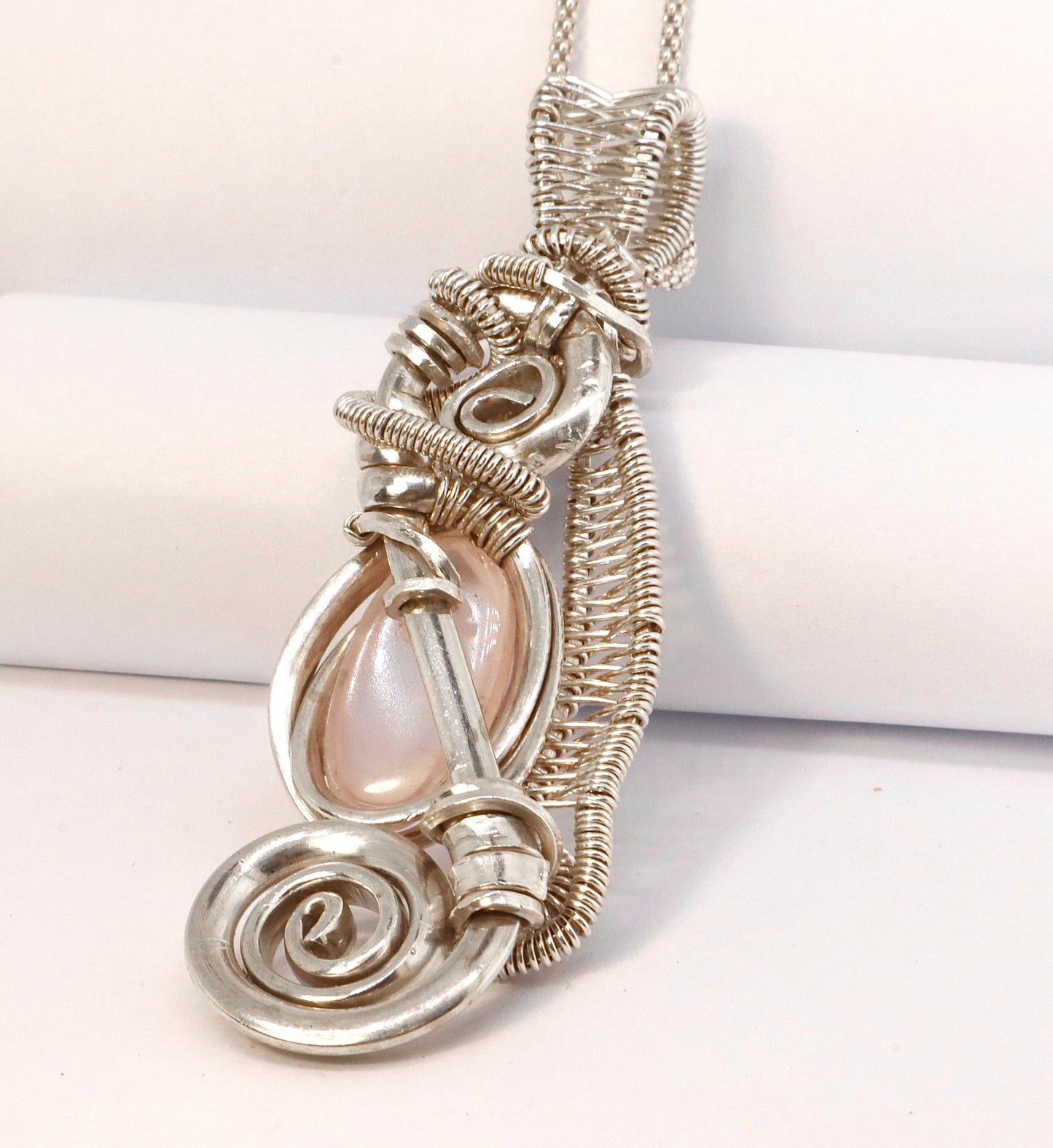 Rose Quartz Sterling Silver Necklace