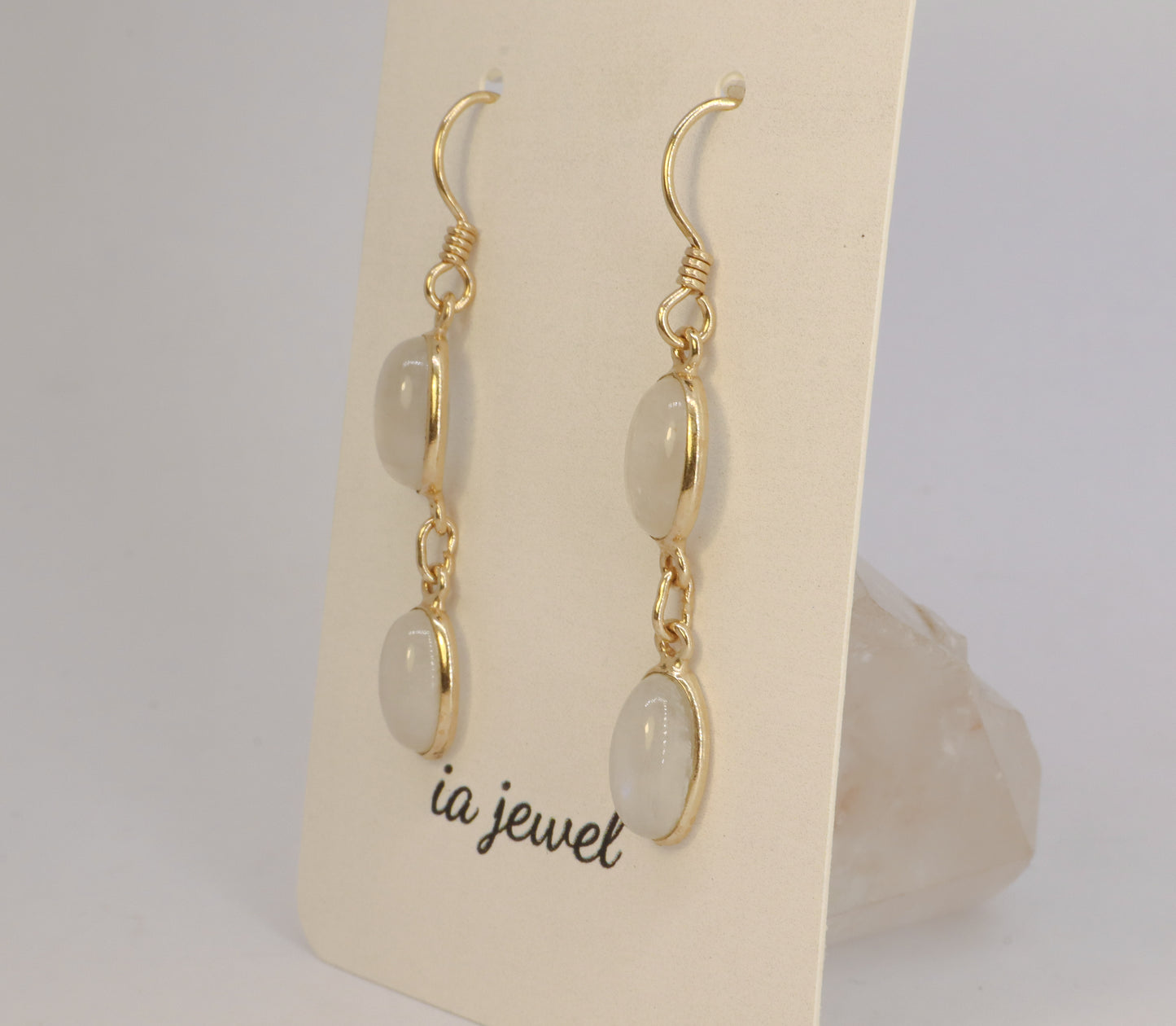 Moonstone 24k Gold Plated Earring