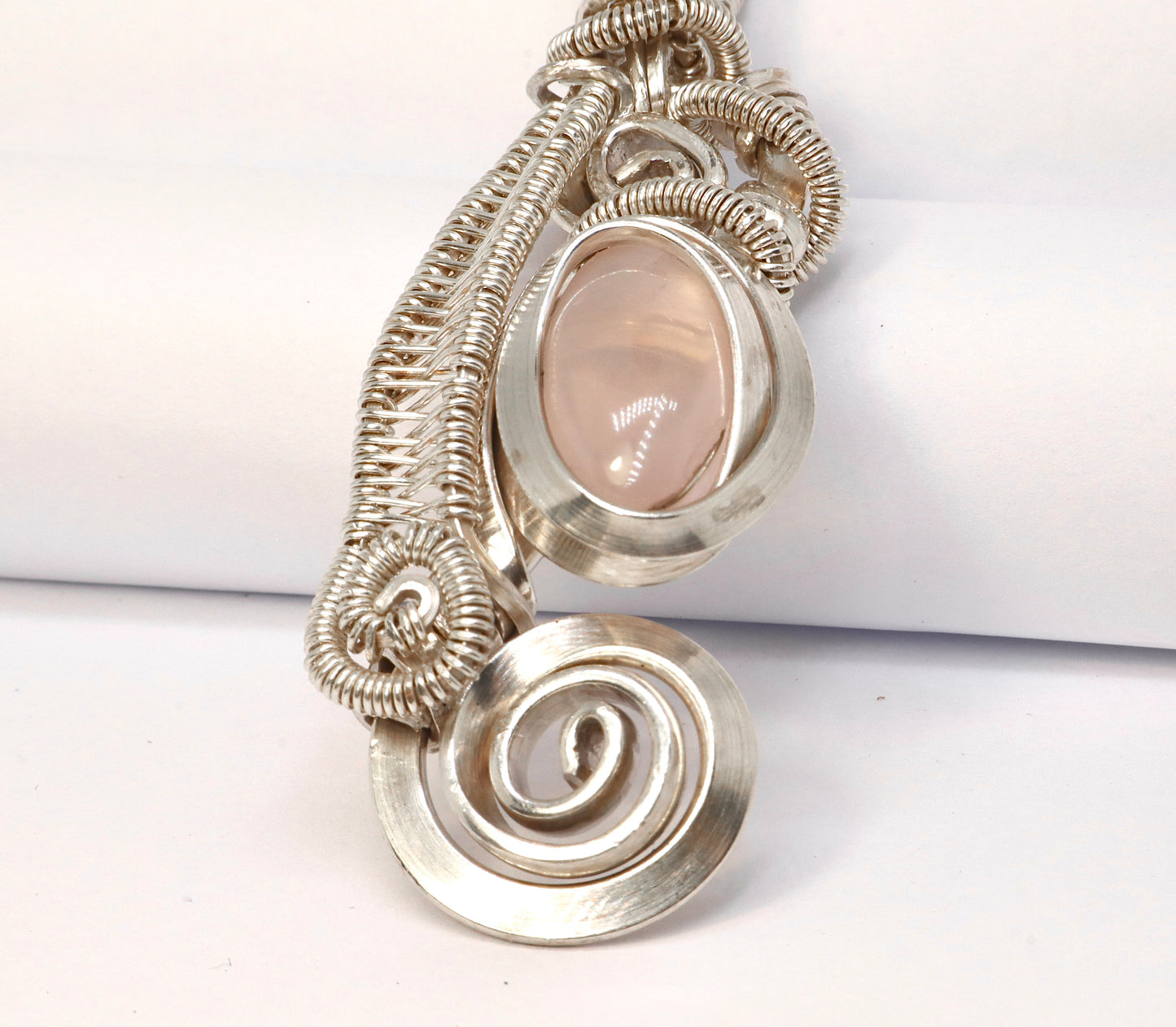 Rose Quartz Sterling Silver Necklace