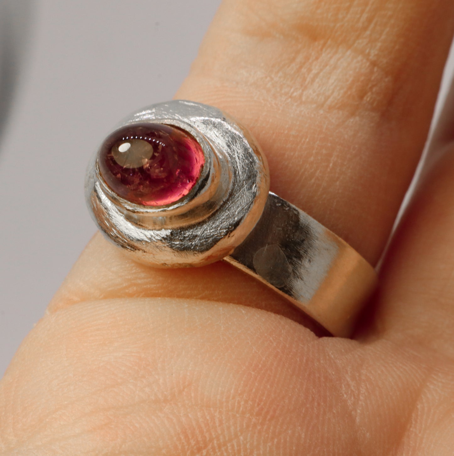 Cosmic Pink Tourmaline Ring 9.99 Silver
