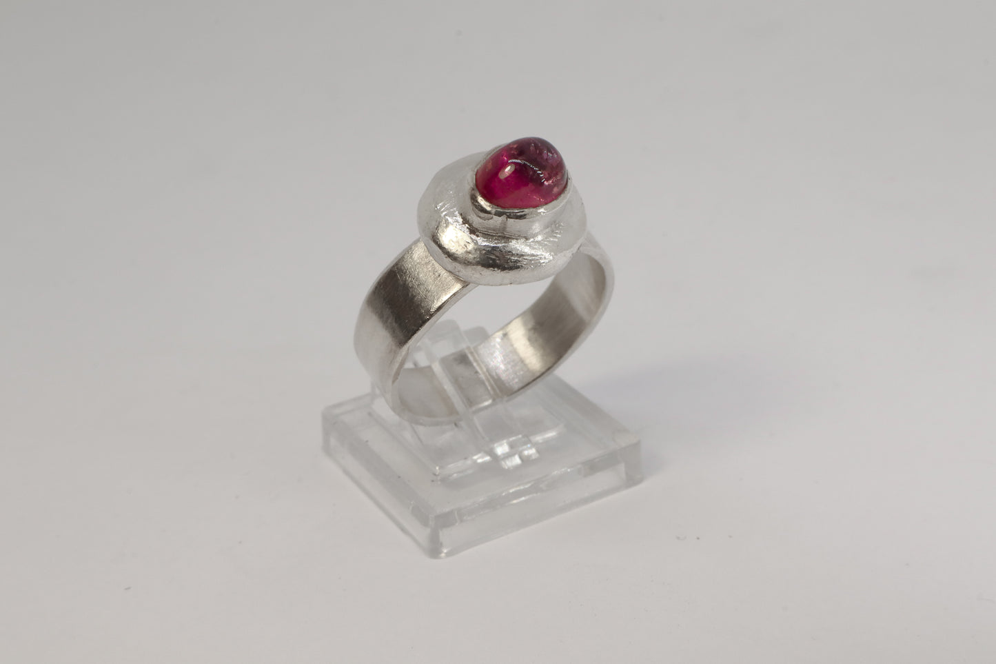 Cosmic Pink Tourmaline Ring 9.99 Silver