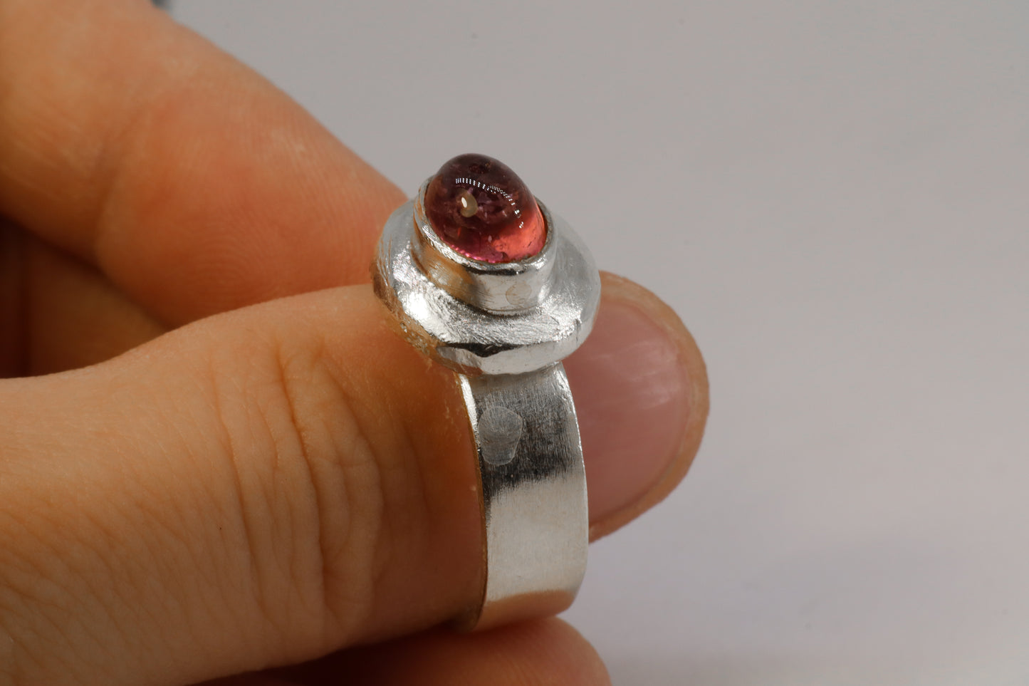 Cosmic Pink Tourmaline Ring 9.99 Silver