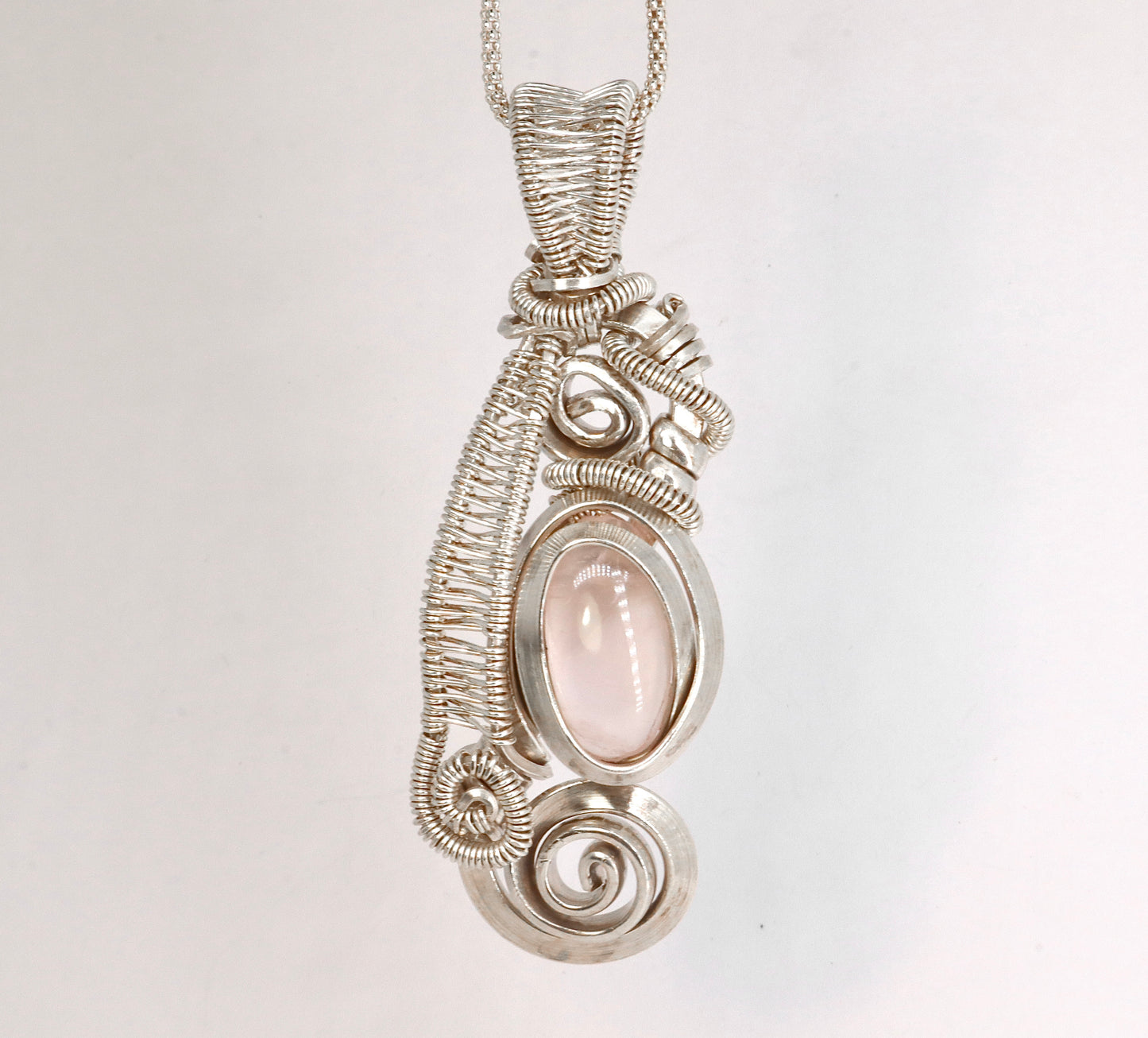 Rose Quartz Sterling Silver Necklace