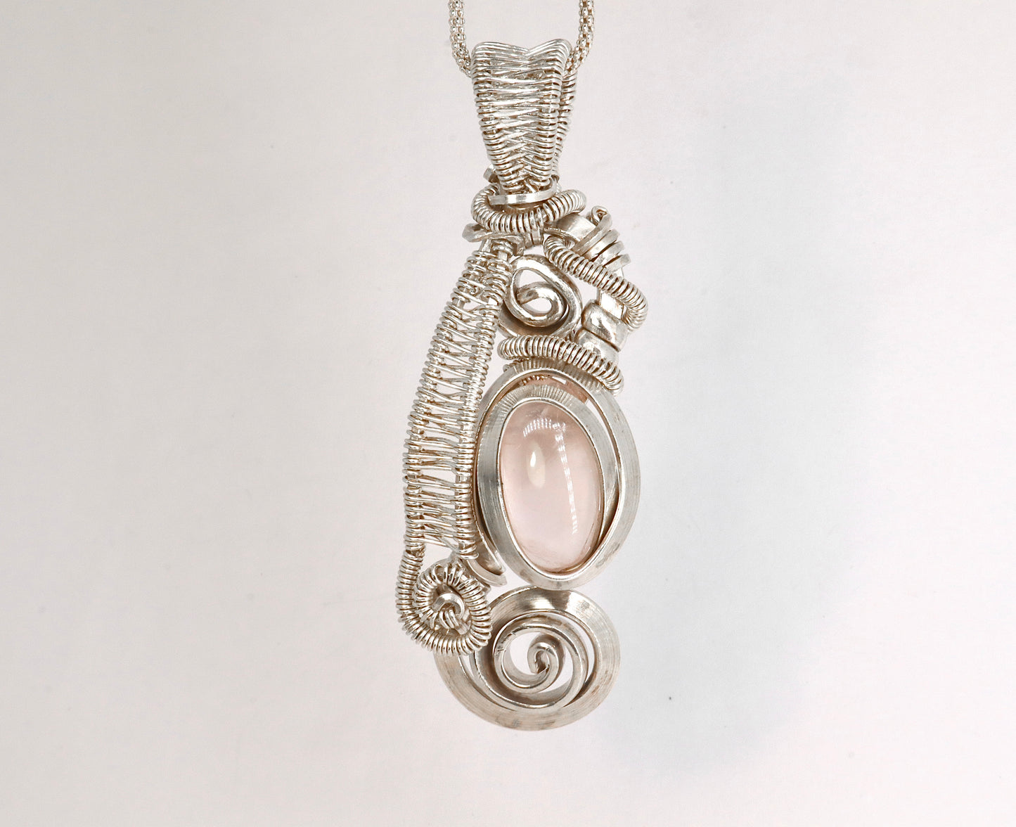 Rose Quartz Sterling Silver Necklace