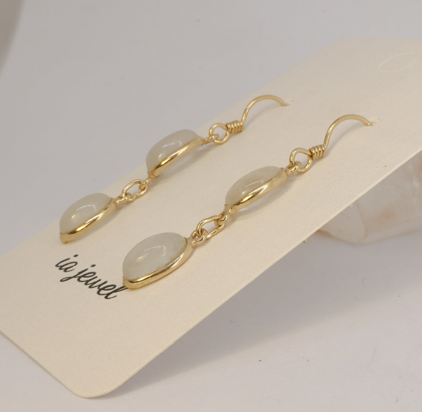 Moonstone 24k Gold Plated Earring