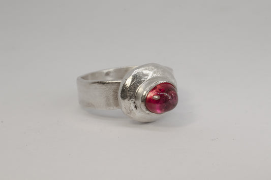 Cosmic Pink Tourmaline Ring 9.99 Silver