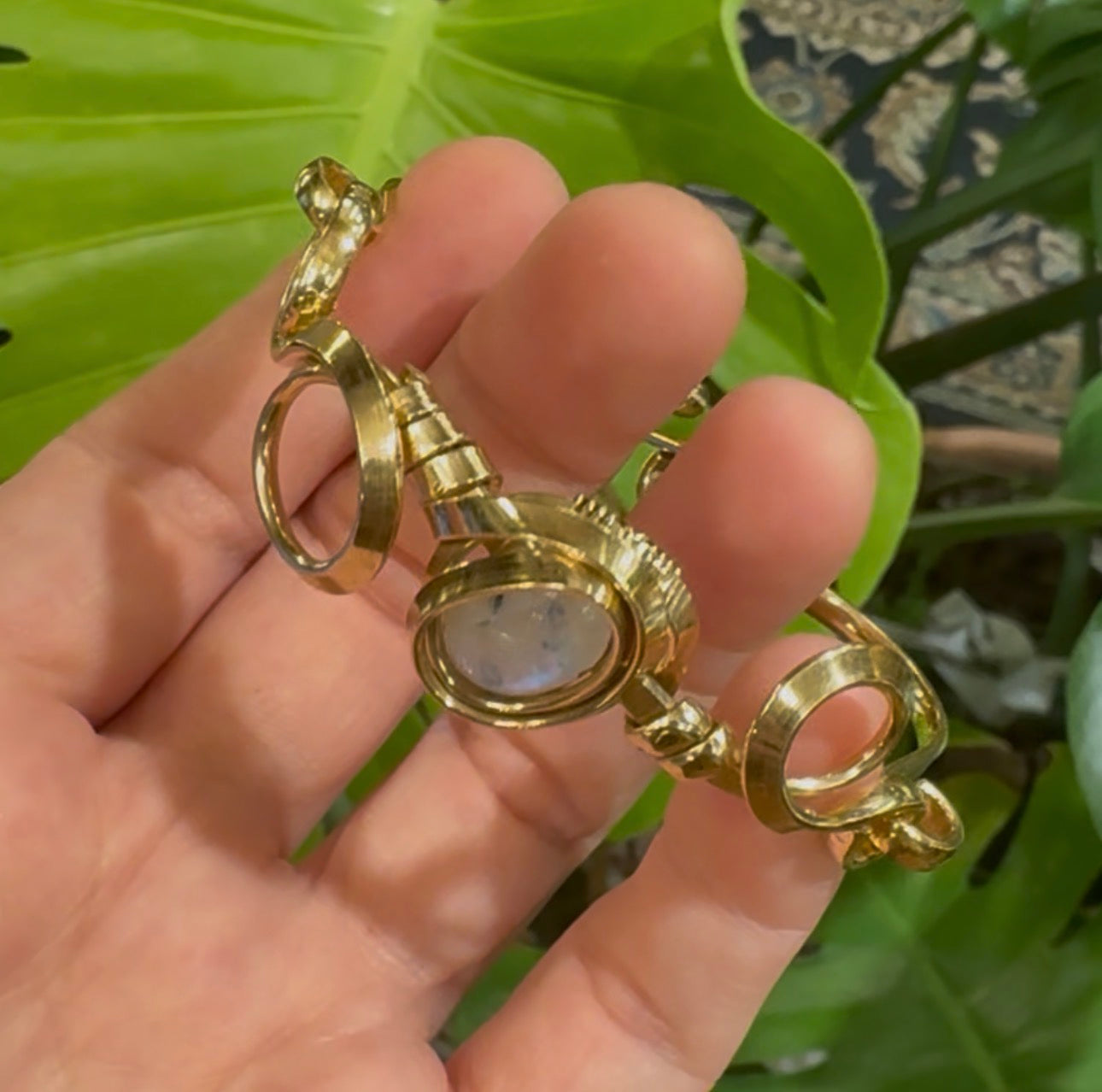 Gala Moonstone Gold Plated Sterling Silver Bracelet