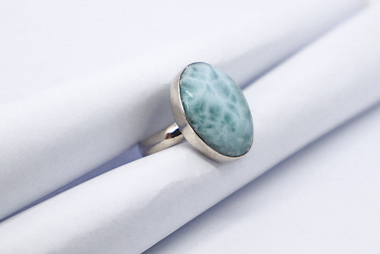 Larimar Sterling Silver Ring