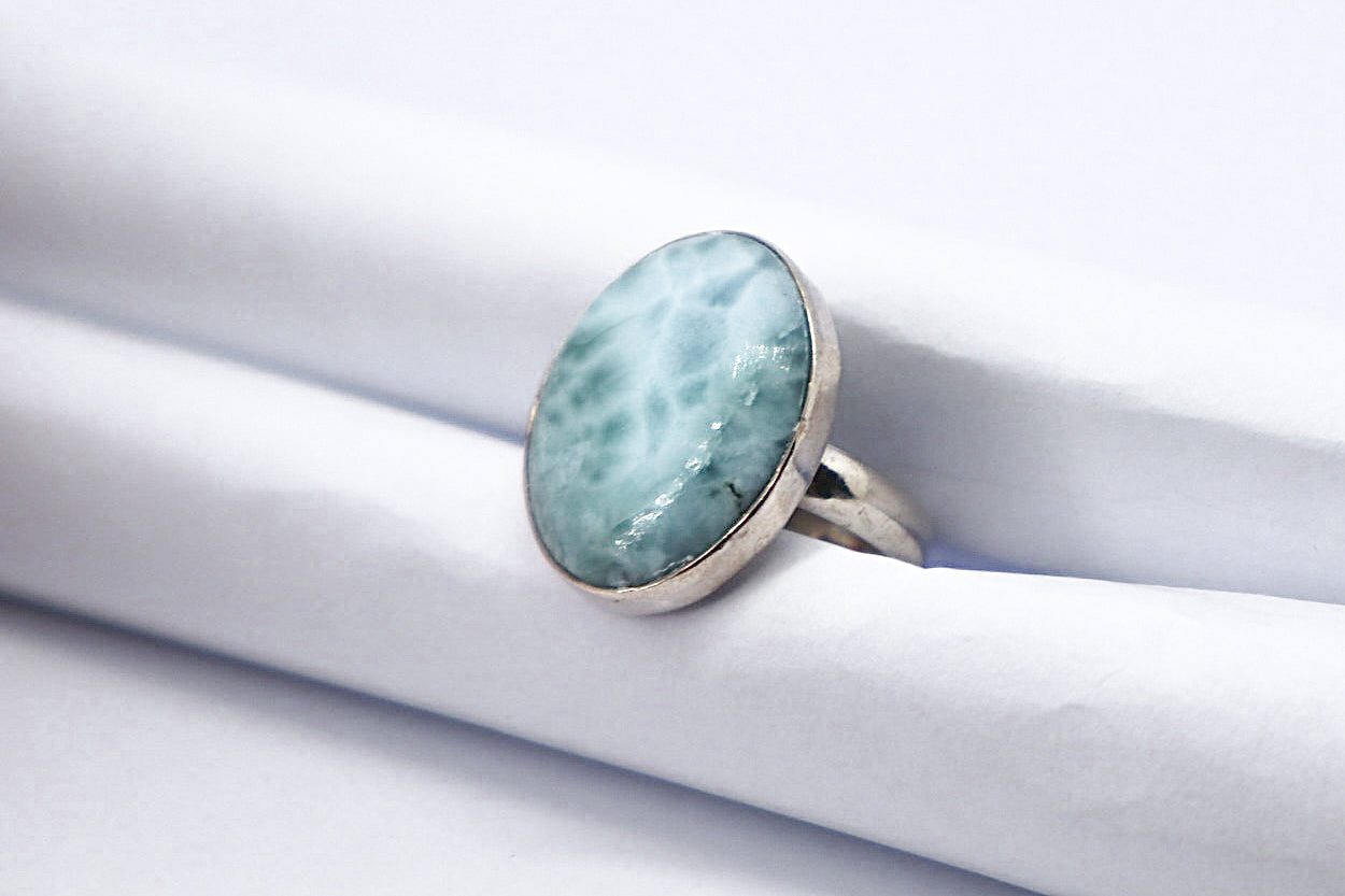 Larimar Sterling Silver Ring