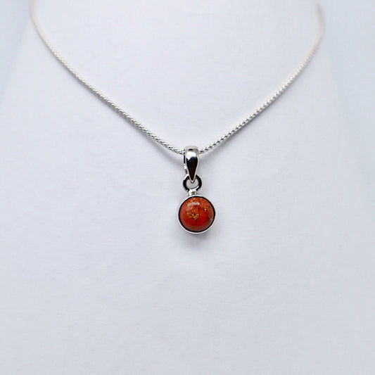 Silver Red Jasper Necklace