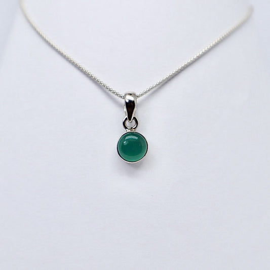 Silver Green Aventurine Necklace