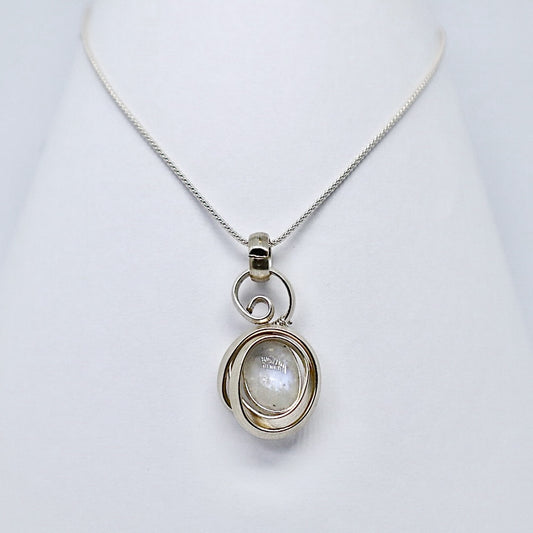 Gala Silver Moonstone Necklace