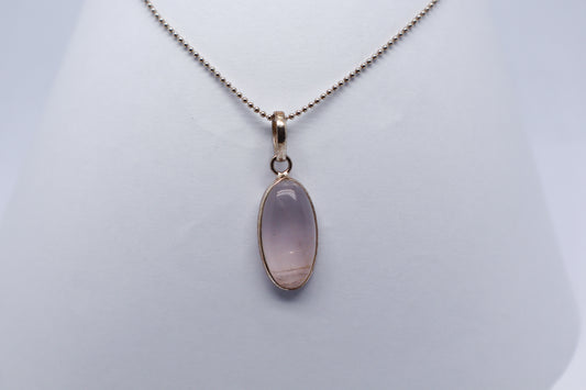 Quartz Rose Silver Necklace