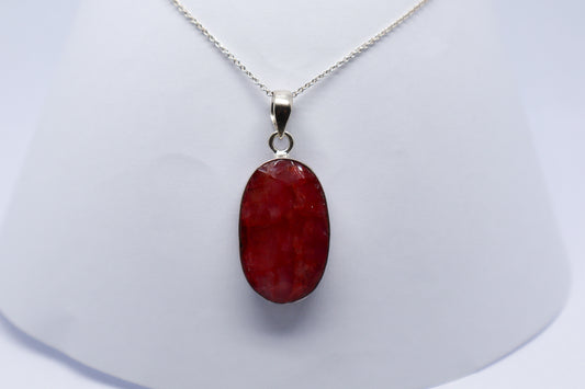 Ruby Silver Necklace