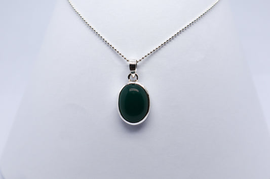 Green Aventurine Sterling Silver Necklace