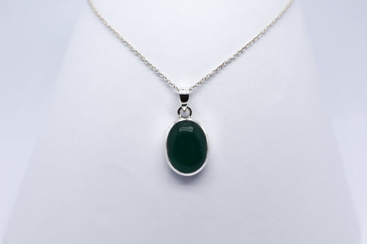 Green Aventurine Sterling Silver Necklace