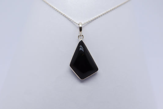 Obsidian Sterling Silver Necklace