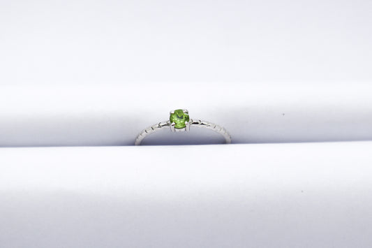 Peridot Solid Sterling Silver Ring