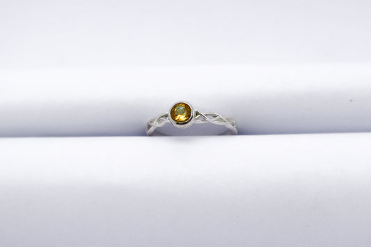 Citrine Solid Sterling Silver Ring