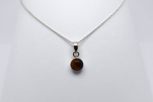 Tiger Eye Silver Necklace