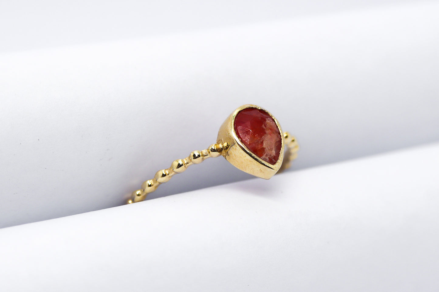 Ruby Gold Plated Solid Sterling Silver Ring