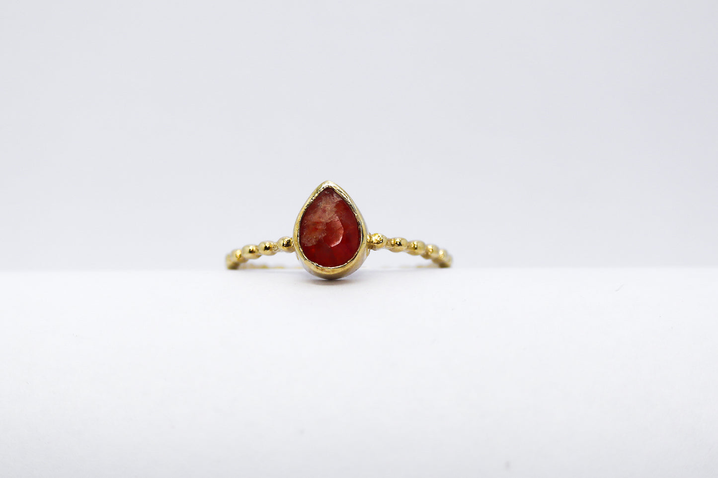 Ruby Gold Plated Solid Sterling Silver Ring