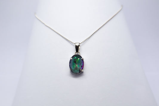 Mystic Topaz Sterling Silver Necklace