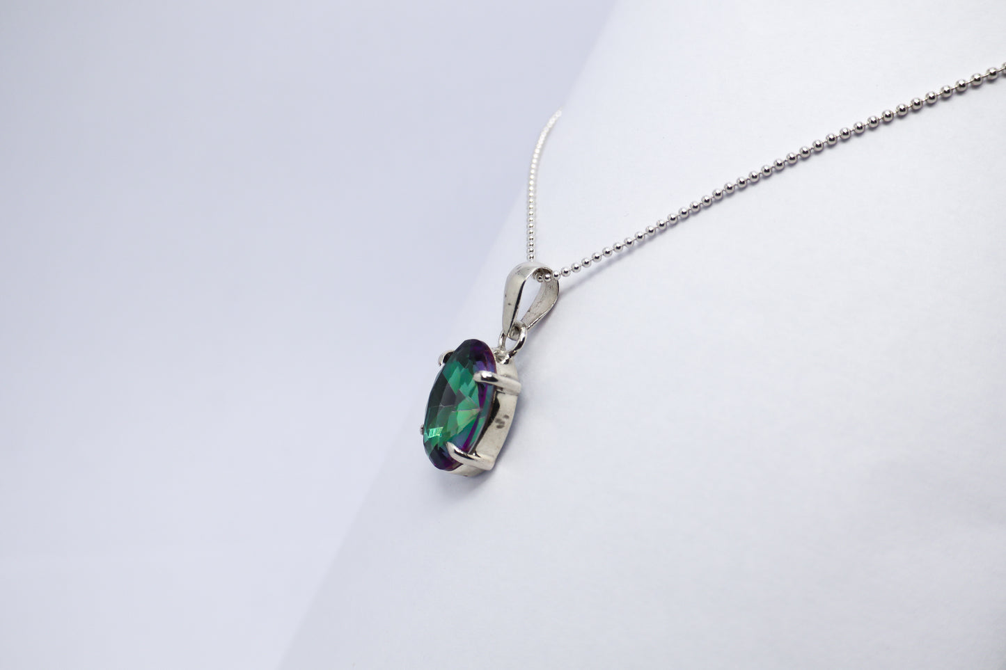 Mystic Topaz Sterling Silver Necklace