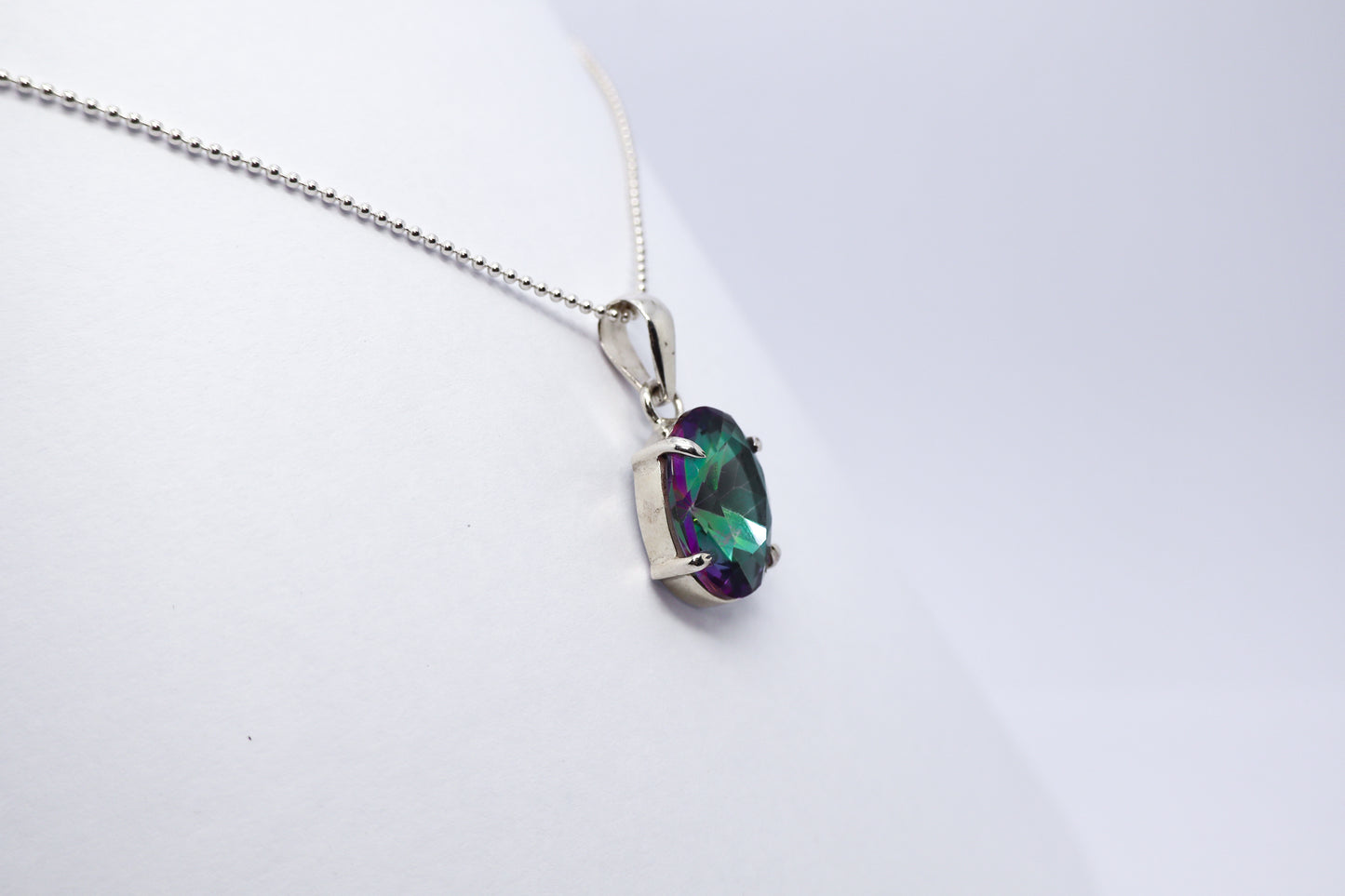 Mystic Topaz Sterling Silver Necklace