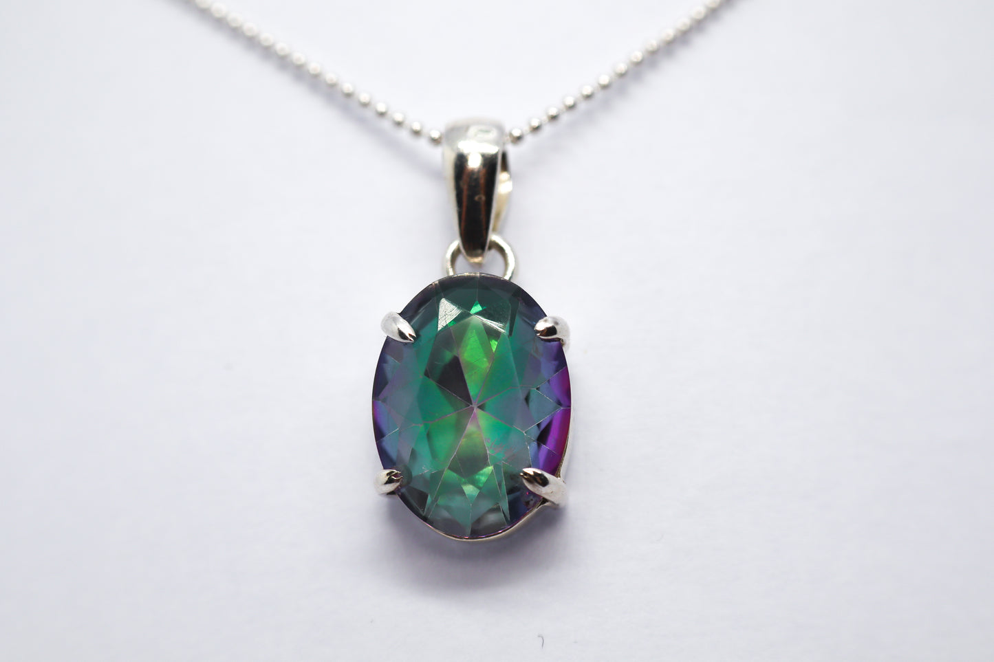 Mystic Topaz Sterling Silver Necklace