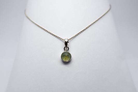 Prehnite Sterling Silver Necklace