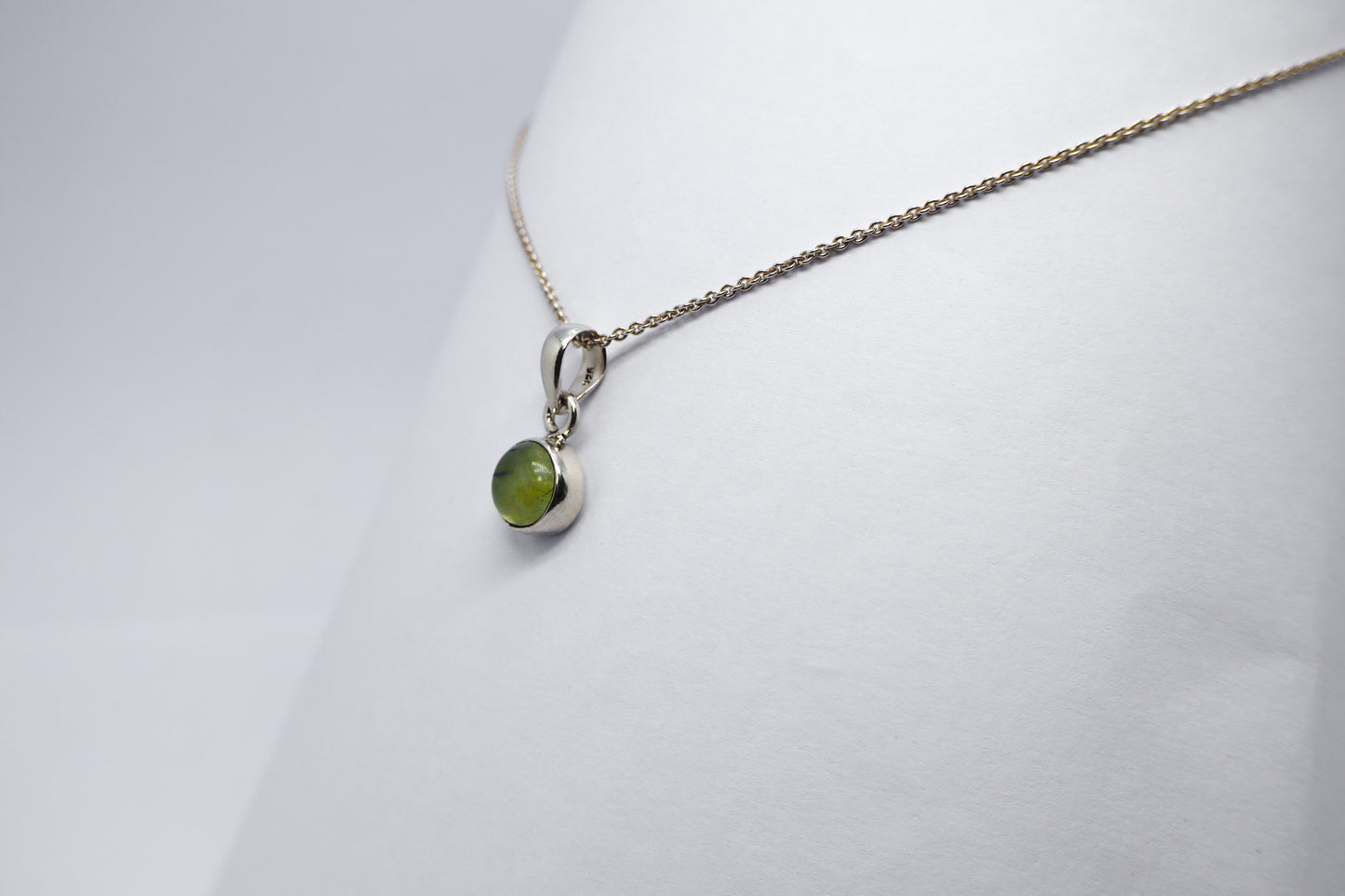 Prehnite Sterling Silver Necklace