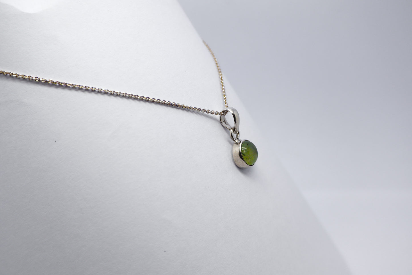 Prehnite Sterling Silver Necklace