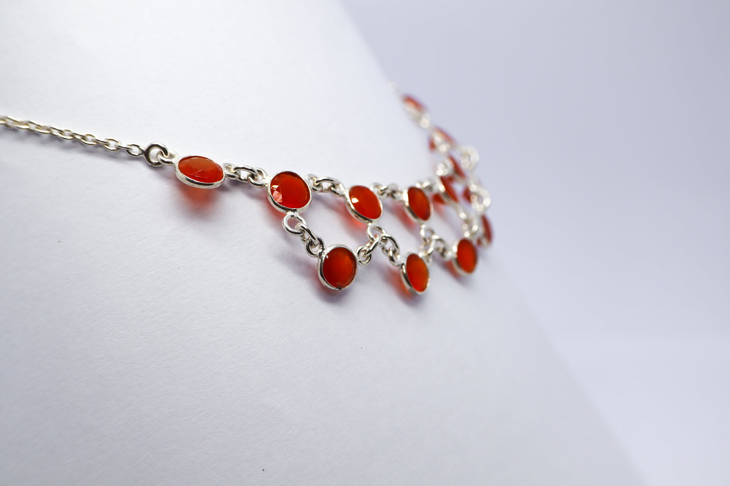 Cornelian Sterling Silver Necklace