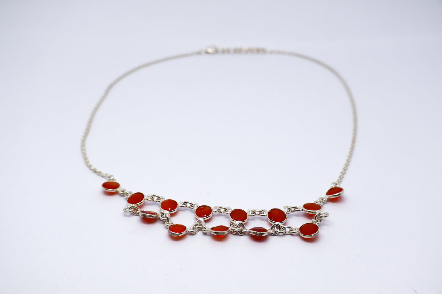 Cornelian Sterling Silver Necklace