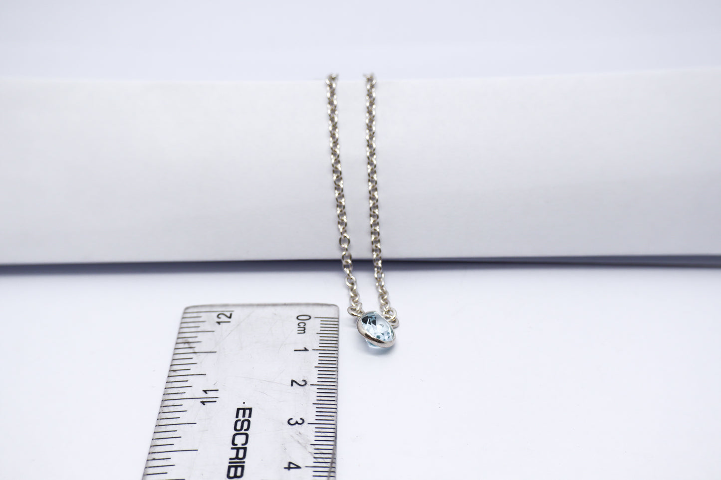 Sky blue Topaz Sterling Silver Necklace