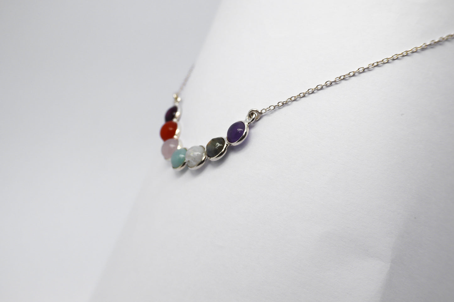 Multi-Stone Sterling Silver Necklace