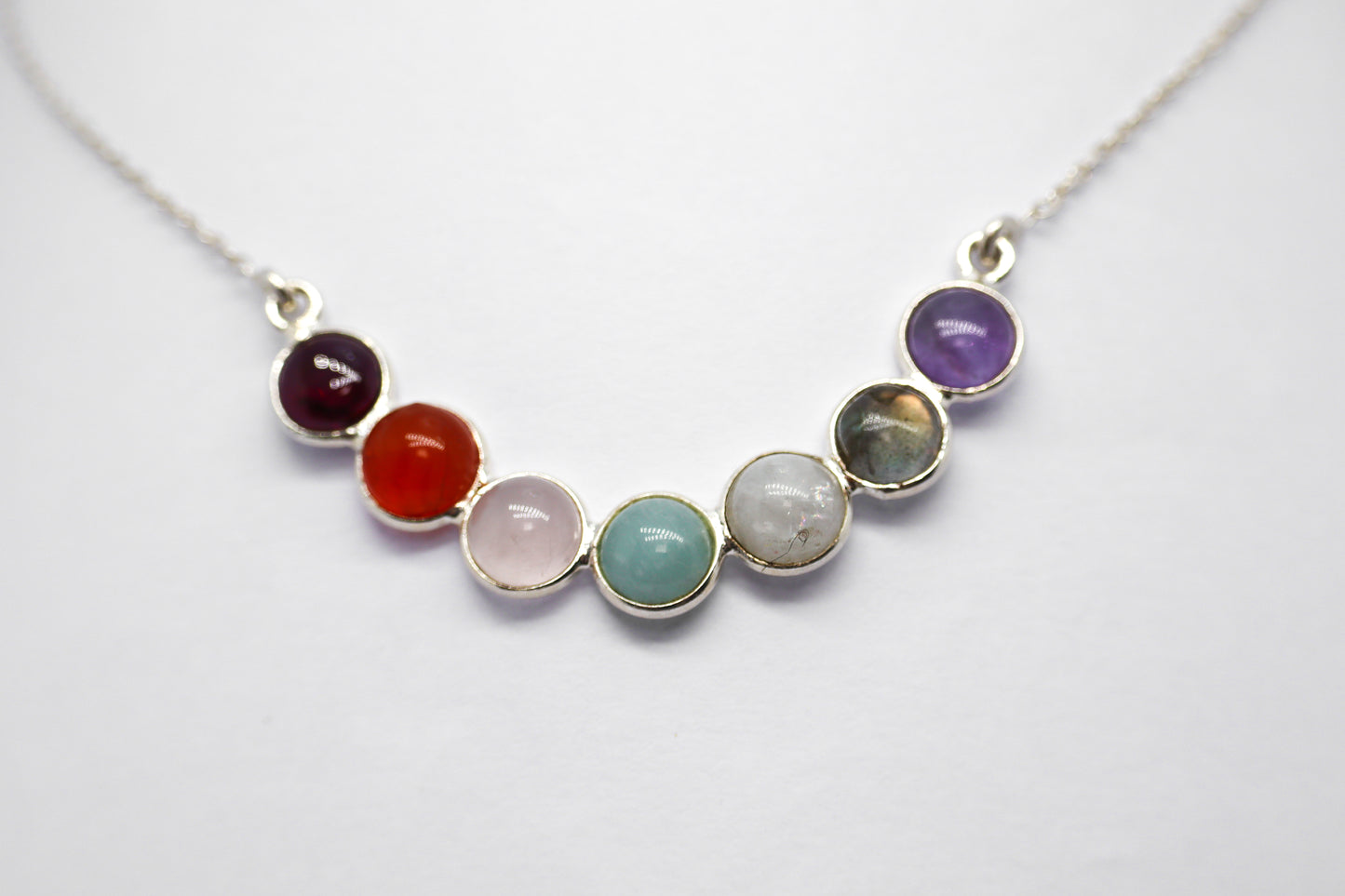 Multi-Stone Sterling Silver Necklace