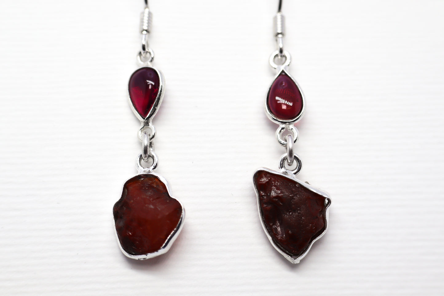 Garnet Sterling Silver Earring