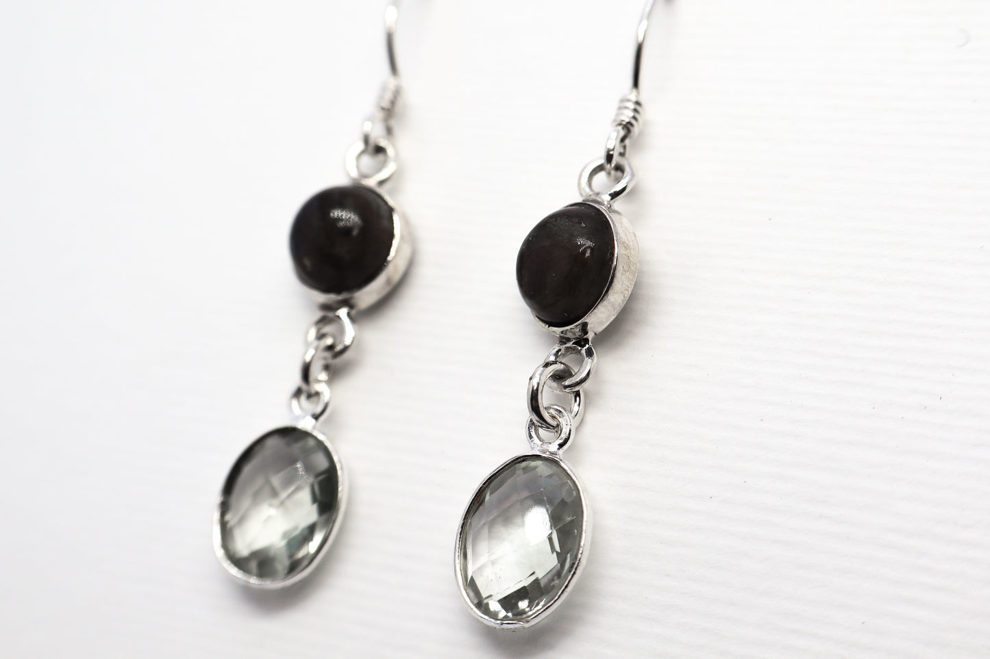 Labradorite and Topaz Sterling Silver Earring