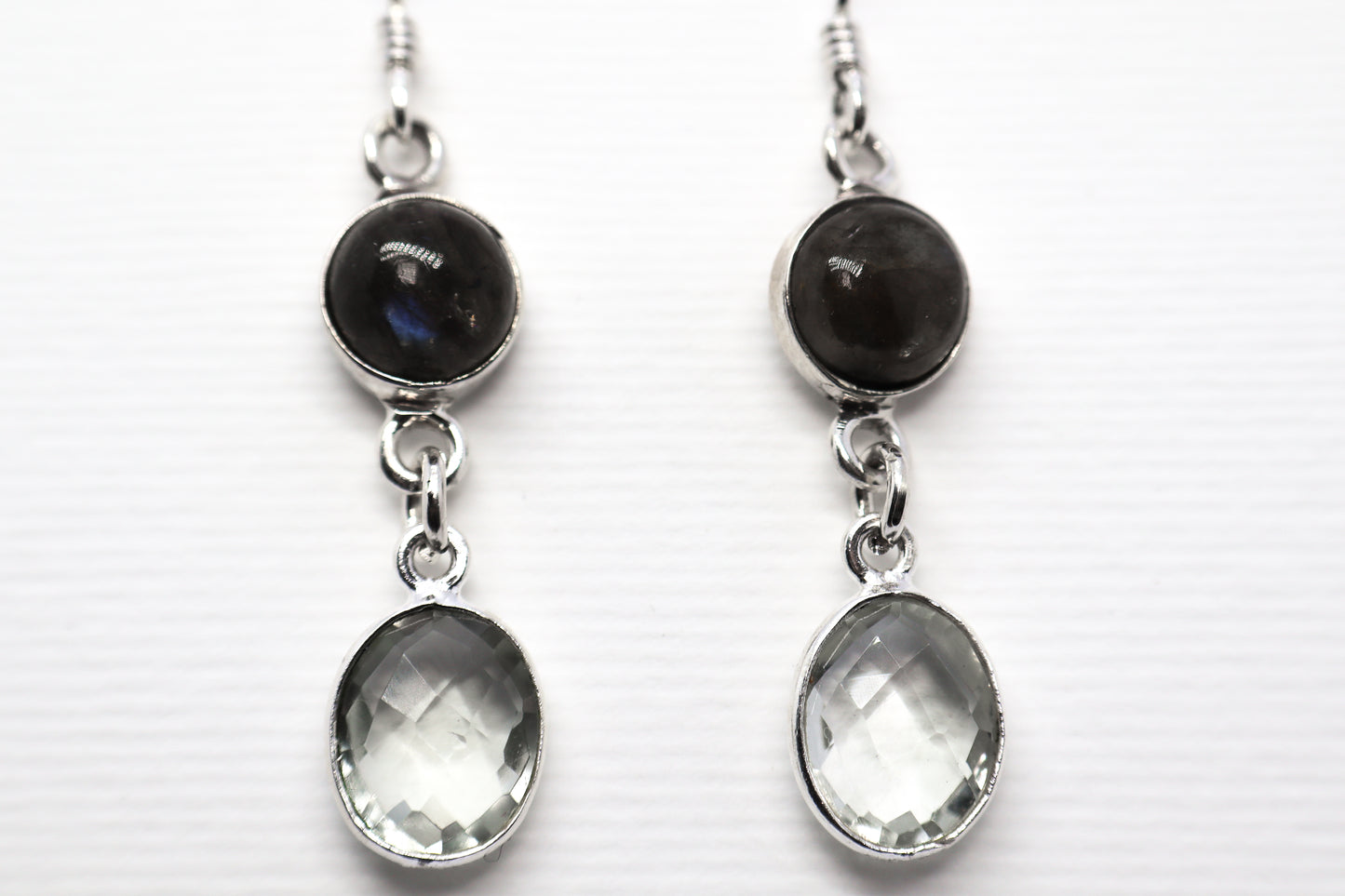 Labradorite and Topaz Sterling Silver Earring