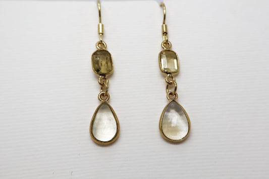 Citrine Gold Plated Sterling Silver earring