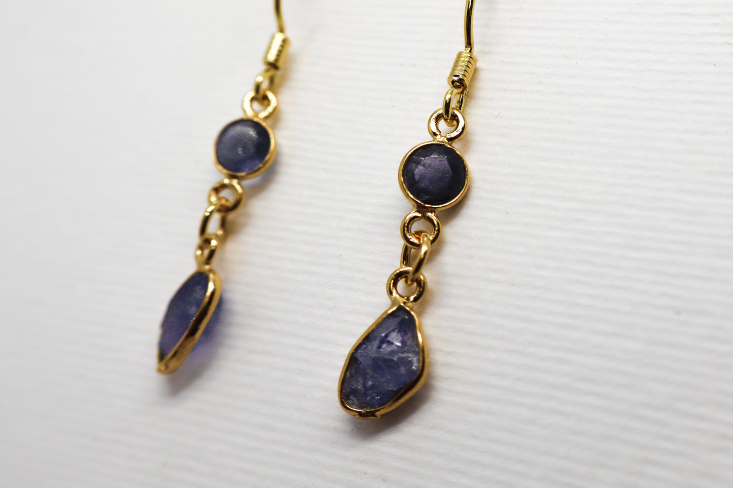 Tanzanite Gold Plated Sterling Silver earring