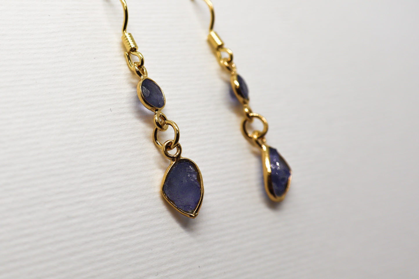 Tanzanite Gold Plated Sterling Silver earring