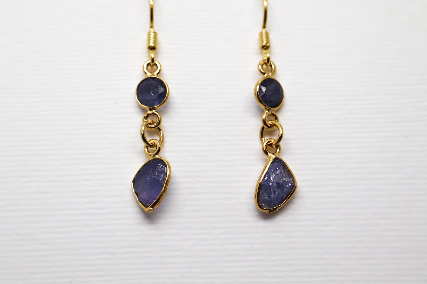 Tanzanite Gold Plated Sterling Silver earring